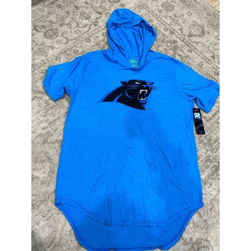 Carolina Panthers Women's Pull Over‎ shirt with hoodie M NWT Sporty Athleisure